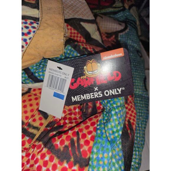 Garfield Member's Only Puffer Jacket/Coat All Over Print Graffiti NWT Size  XL - Picture 8 of 12